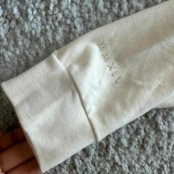 Men's YoungLA  Thick#450 CloudFoamLongSleeveCrewNeck, XL, NWT, Cream - Picture 4 of 6